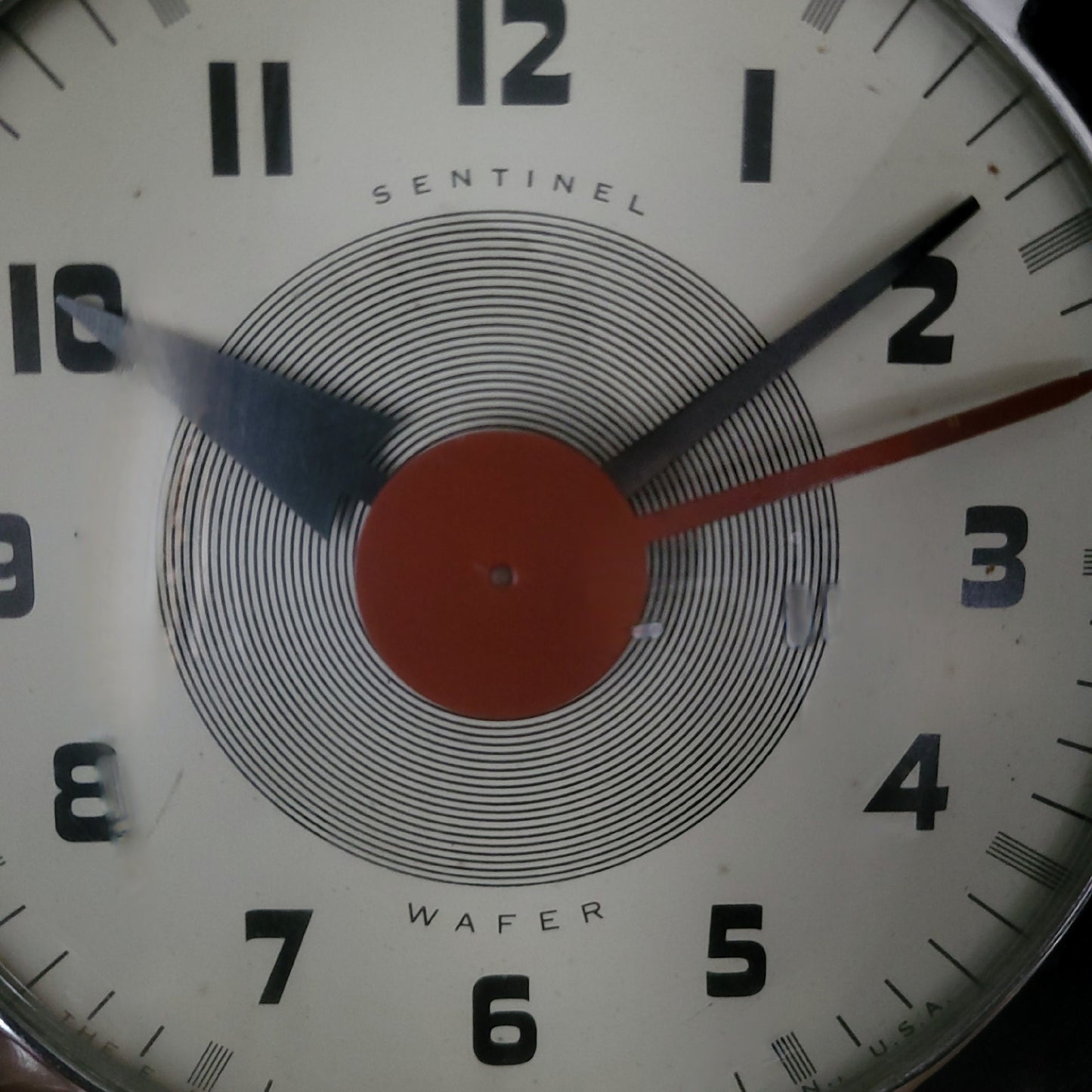 Art Deco Ingraham Sentinel Wafer Wall Clock/ Vintage Electric Kitchen Wall Clock/ Henry Dreyfuss Sentinel Wafer Wall Clock