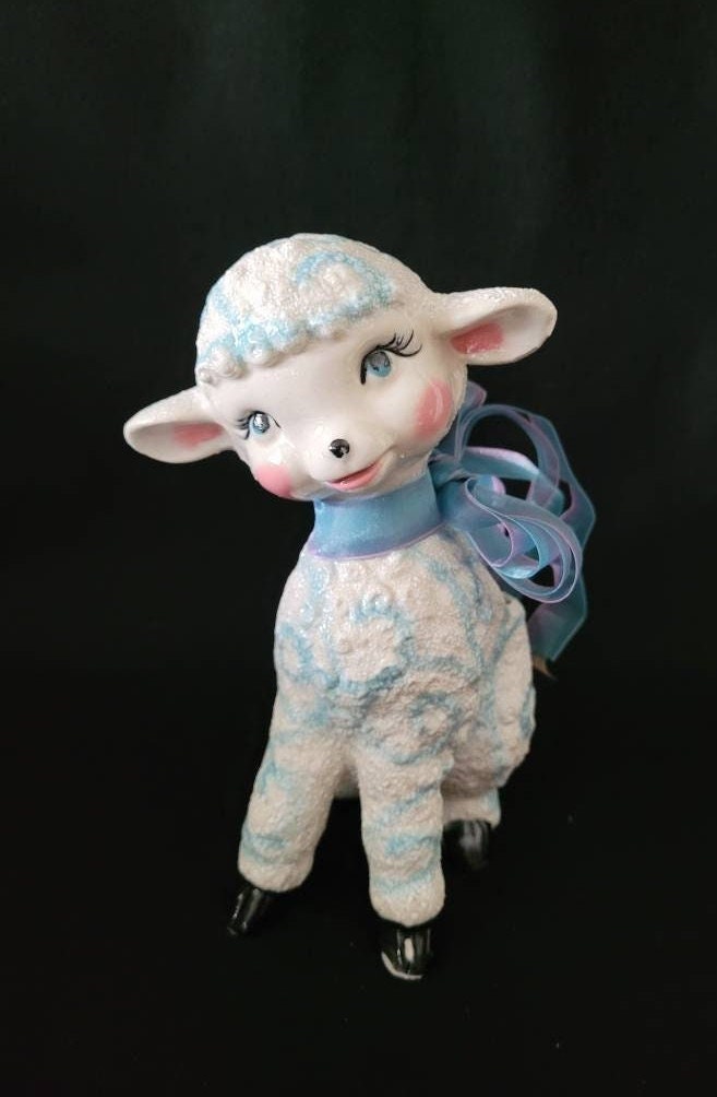 Kitschy 1950's Lamb Planter/ Ceramic Lamb Planter Collectible/ Mid Century Anthropomorphic Planter