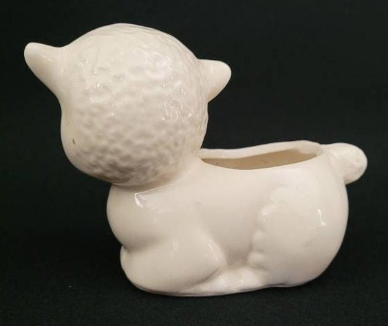 Shawnee Pottery Lamb Planter/ Shawnee Pottery Collectible/ Kitschy USA Pottery Planters