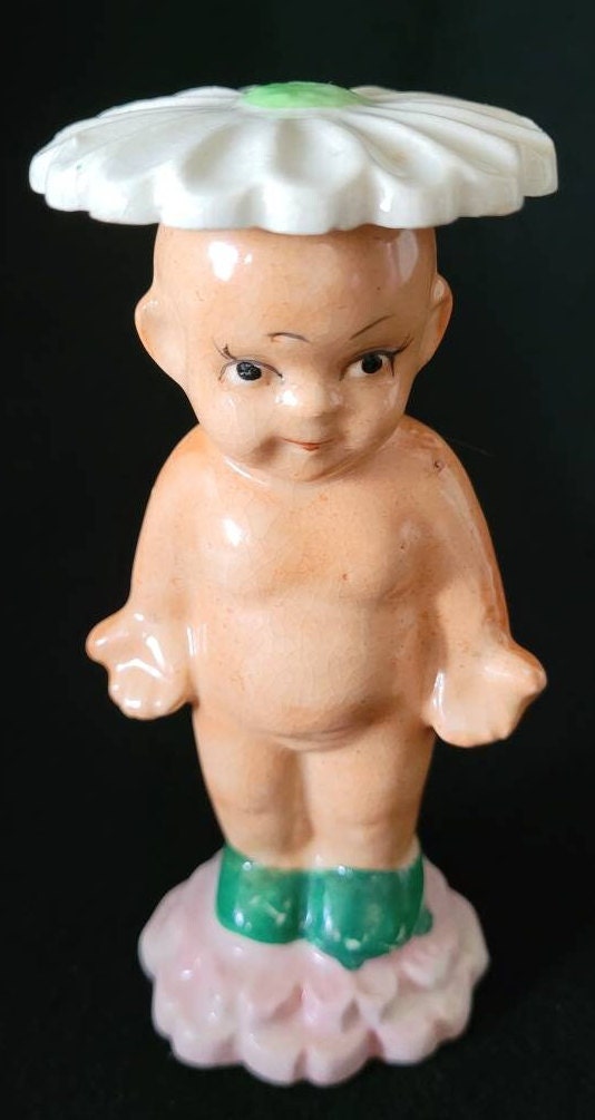 1940's Kewpie Doll Salt & Pepper Shaker/ Vintage Naked Baby Shaker Set