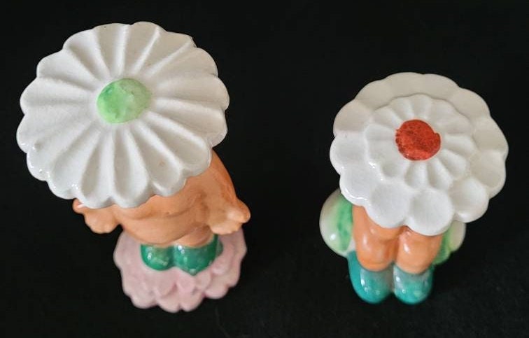 1940's Kewpie Doll Salt & Pepper Shaker/ Vintage Naked Baby Shaker Set