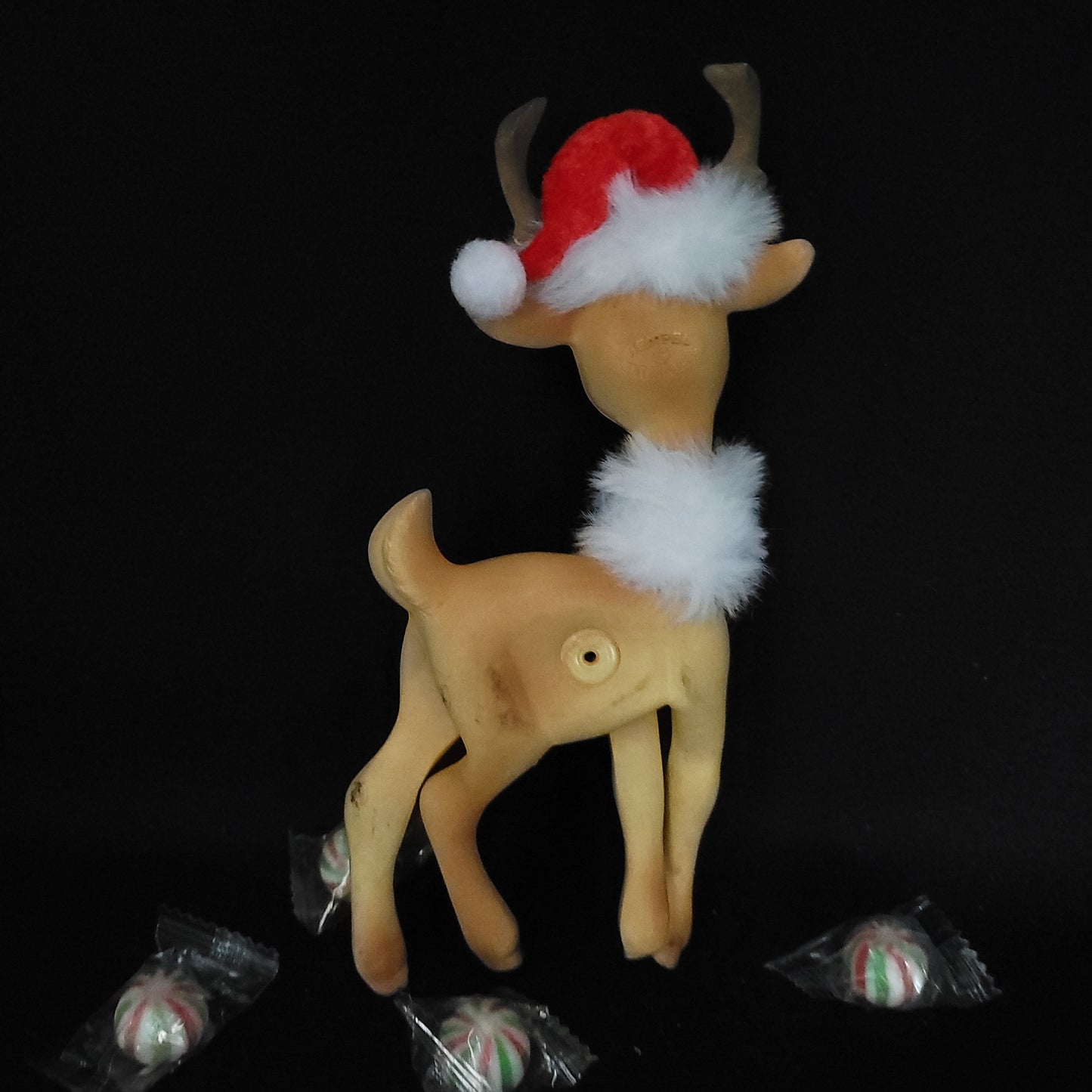 Rempel Enterprises Flagtail the Reindeer Squeaky Toy/ Vintage Novelty Squeaker Toy/ Vintage 1950 Rempel Deer Toy