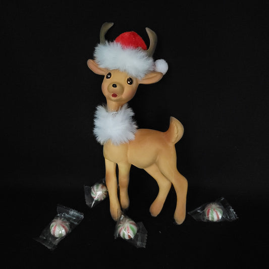 Rempel Enterprises Flagtail the Reindeer Squeaky Toy/ Vintage Novelty Squeaker Toy/ Vintage 1950 Rempel Deer Toy