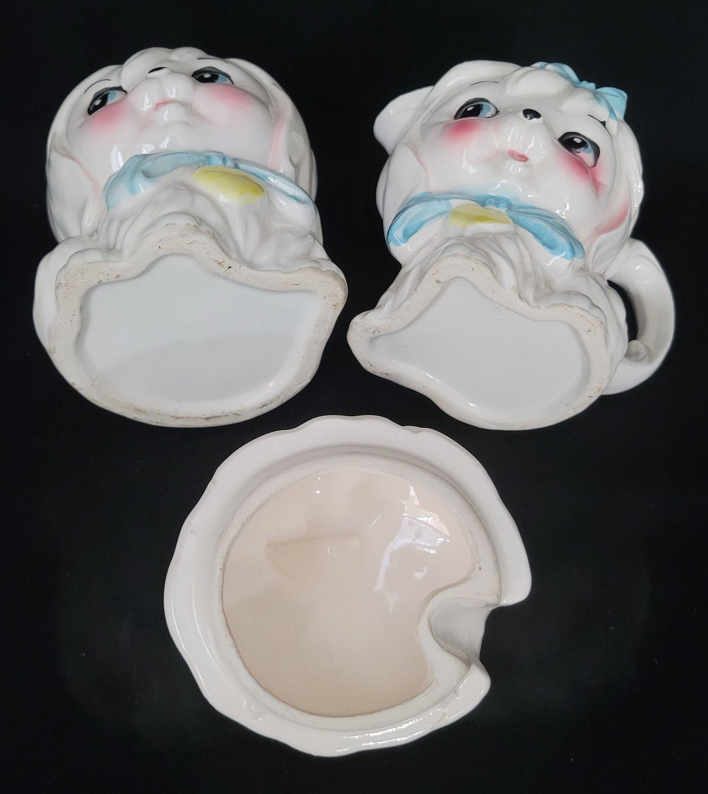 Lefton Anthropomorphic Mr. Toodles Cream & Sugar Set/ Mr. Toodles Lefton Collectible/ Vintage Lefton Maltese Puppy