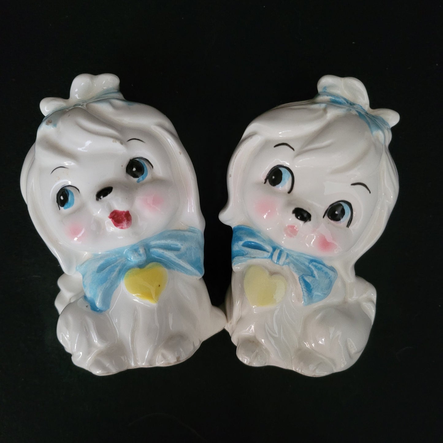 Lefton Anthropomorphic Mr. Toodles Salt & Pepper Set/ Mr. Toodles Lefton Collectible/ Vintage Lefton Maltese Puppy