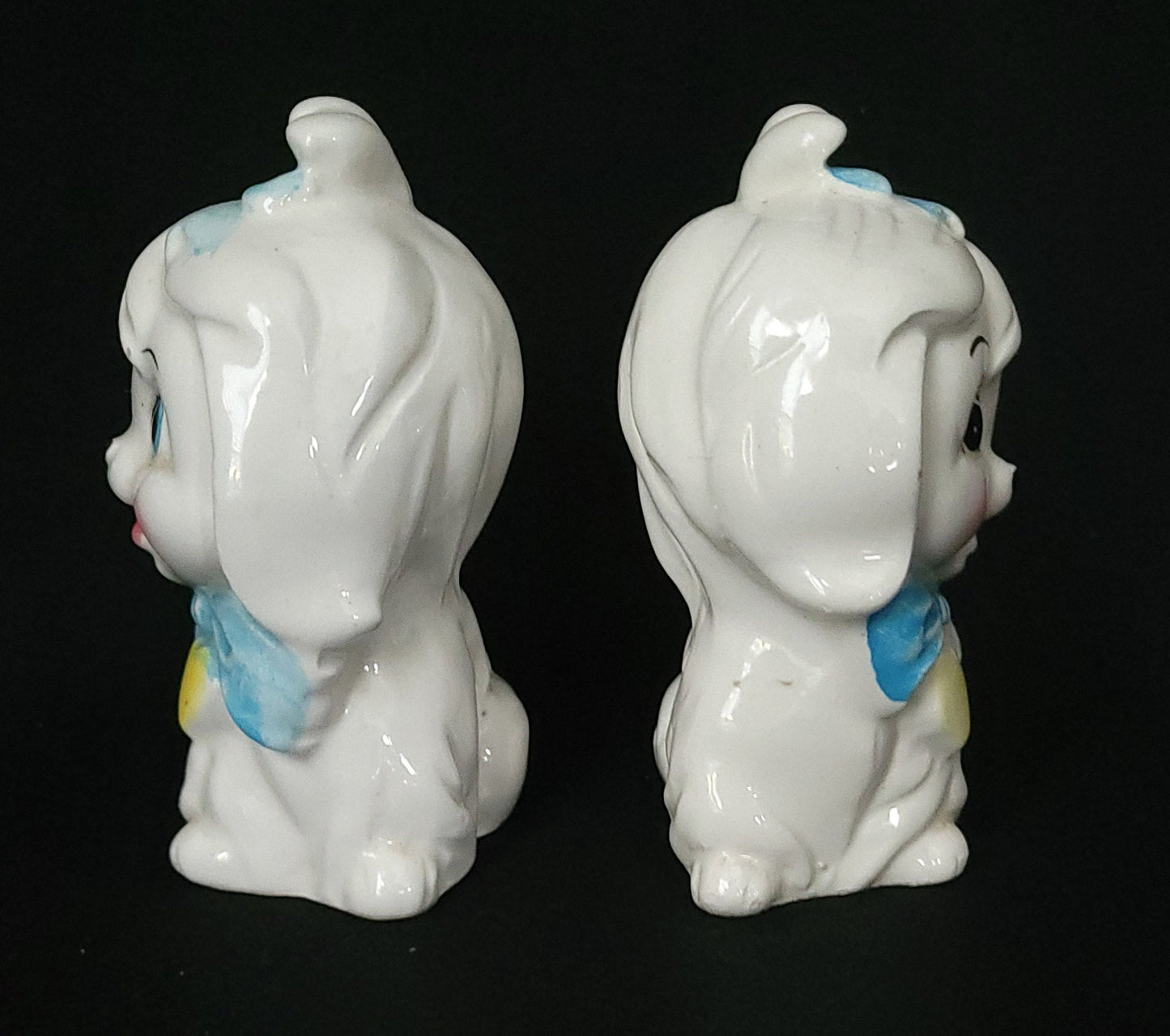 Lefton Anthropomorphic Mr. Toodles Salt & Pepper Set/ Mr. Toodles Lefton Collectible/ Vintage Lefton Maltese Puppy