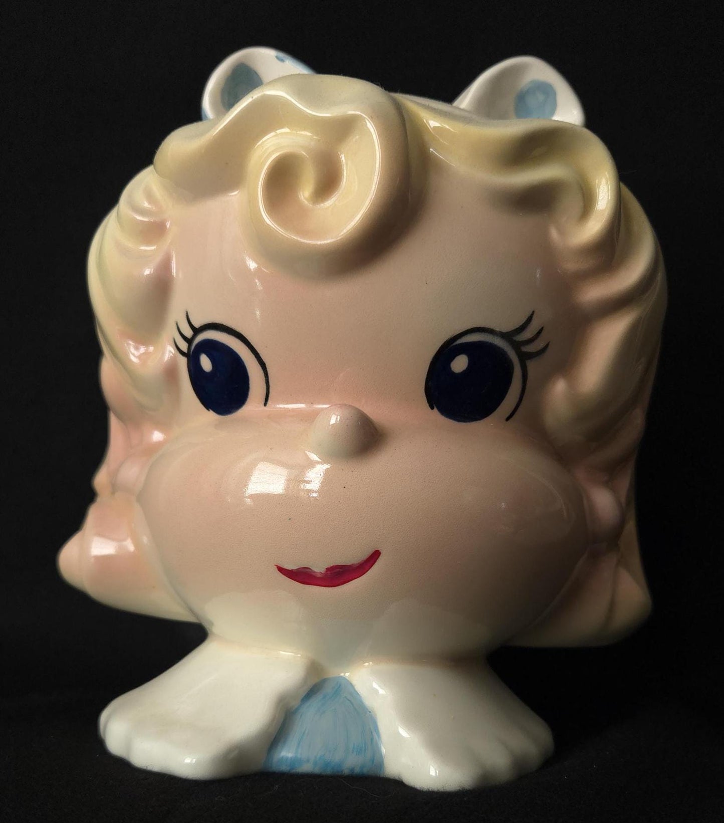 Metlox Candy Girl Cookie Jar/ Vintage 1950 Collectible Cookie Jar / Poppytrail USA California Pottery