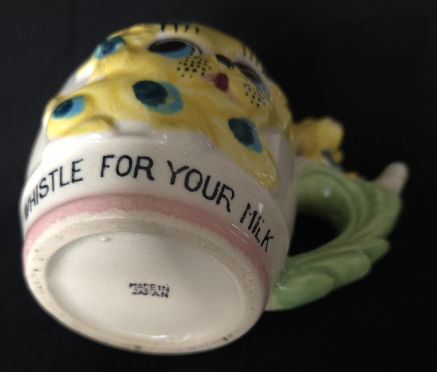 Vintage Whistle for Your Milk Mug/ Mid Century Child Novelty Mug/ Kitschy Whistling Mug