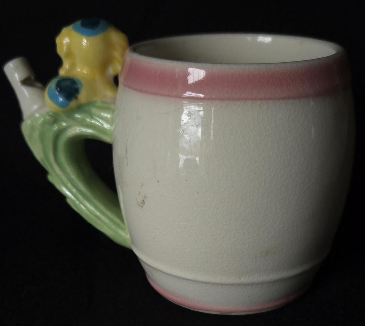 Vintage Whistle for Your Milk Mug/ Mid Century Child Novelty Mug/ Kitschy Whistling Mug