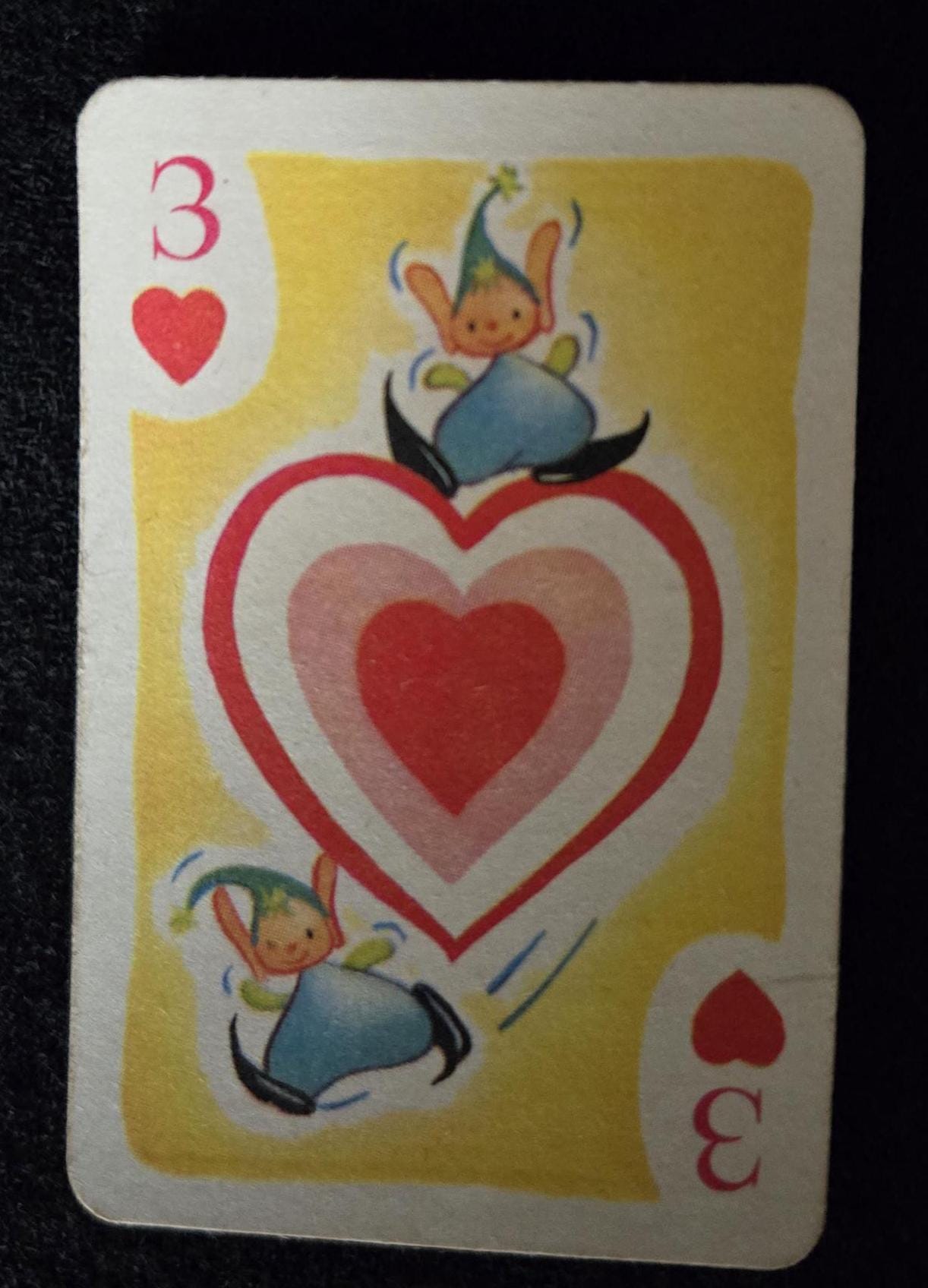 1950 Whitman Pixie Heats Playing Card Game / Vintage Anthropomorphic Illustrated Children's Graphics/ 1950 Die Cut Ephemera