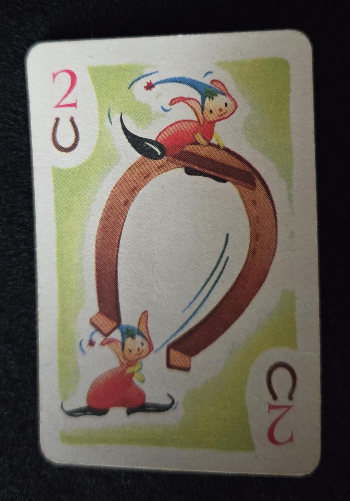 1950 Whitman Pixie Heats Playing Card Game / Vintage Anthropomorphic Illustrated Children's Graphics/ 1950 Die Cut Ephemera